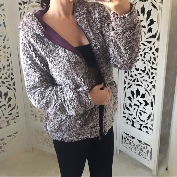 Faux Fur Fluffy Zip Up Hoodie - Picture 9 of 11